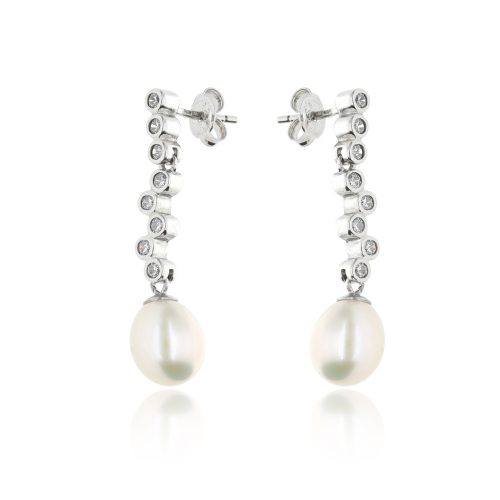 Gaura Pearls ezüst fülbevaló gyönggyel 1012249-00-5_0