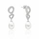 Gaura Pearls ezüst fülbevaló gyönggyel és cikónia kővel 1012266-00-6_1