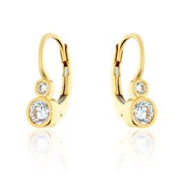 Arany fülbevaló cirkónia kövekkel 1013059-00-2_0