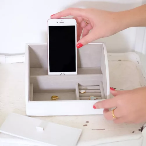 Stackers fehér nagy fedeles tech állvány 1015755