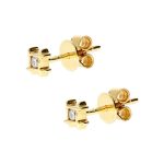 Sárga arany fülbevaló gyémánt kővel 1017533