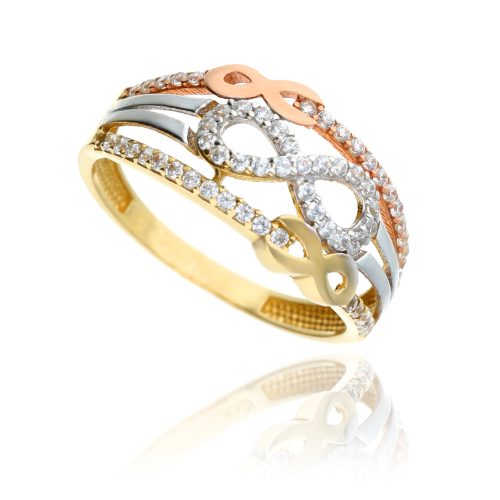 Háromszínű Arany gyűrű kővel 1019116-55-2_1