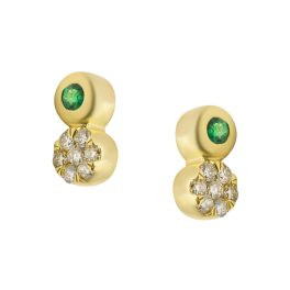   Arany fülbevaló smaragd és gyémánt kövekkel 1022734-00-1_8