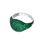 Smaragd köves fehér arany gyűrű 1022913-53-4_2