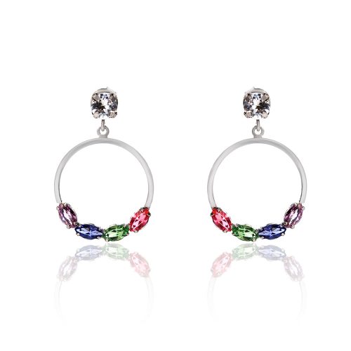 Ezüst fülbevaló swarovski kövekkel 1023652-00-2_7