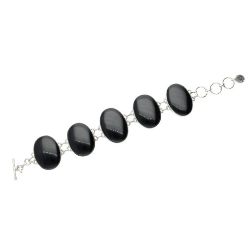 Ezüst karkötő onix kővel 1024465-00-29_3
