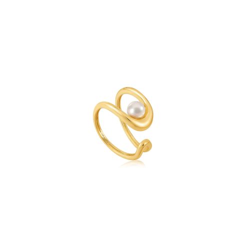 Ania Haie aranyozott ezüst gyűrű gyönggyel R043-02G  1025179