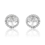 Fehér arany életfa fülbevaló cirkónia kövekkel 1025542-00-1_7