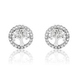   Fehér arany életfa fülbevaló cirkónia kövekkel 1025542-00-1_7