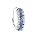 Fantasy ezüst fülbevaló kék és fehér kövekkel 1025904-00-5_1