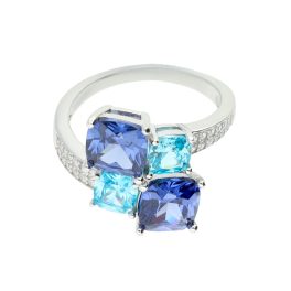   Fantasy ezüst gyűrű kék és fehér kövekkel 1025931-55-4_7