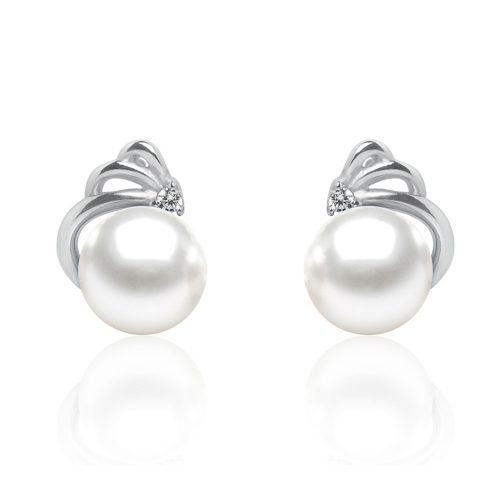 Gaura Pearls ezüst fülbevaló gyöngy és cirkónia kő 1026059-00-2_8