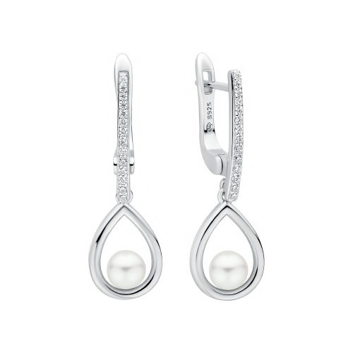 Gaura Pearls ezüst fülbevaló gyöngy és cirkónia kő 1026062-00-3_7