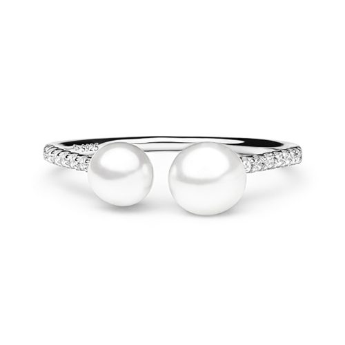 Gaura Pearls ezüst gyűrű gyöngyökkel (3/5 mm) és cirkónia kővel 1026067-51-1_8