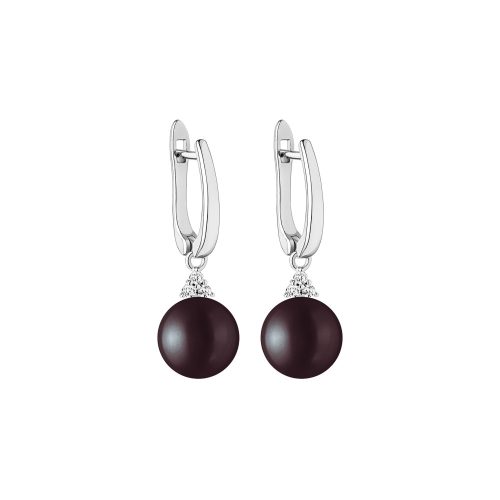 Gaura Pearls ezüst fülbevaló gyöngy és cirkónia kő 1026071-00-3_9
