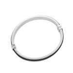 Ezüst reif karkötő, fekete bőrrel 1026240-00-16_0