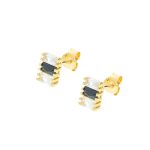 Arany fülbevaló cirkónia kövekkel 1026257