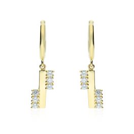 Arany fülbevaló cirkónia kövekkel 1026264