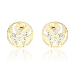Arany fülbevaló cirkónia kövekkel 1026265-00-2_3