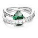 Swarovski gyűrű zöld kristállyal 5665362 1026425