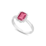 Fehér arany gyűrű pink topázzal és gyémánttal 1027254-55-2_5