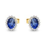 Fehér arany fülbevaló gyémánt és zafír kővel díszítve 1027286-00-1_6