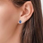 Fehér arany fülbevaló gyémánt és zafír kővel díszítve 1027286-00-1_6