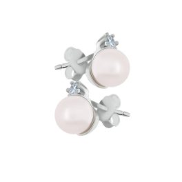   Fehér arany fülbevaló gyönggyel és cirkónia kővel 1028259-00-2_9