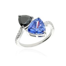 Fantasy ezüst gyűrű színes cirkónia kövekkel 1028583