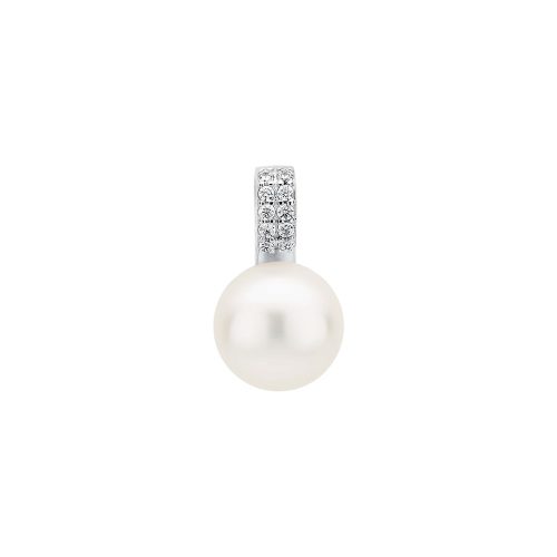Gaura Pearls ezüst medál gyönggyel és cirkónia kővel  1028655