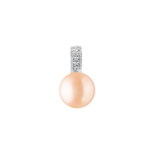 Gaura Pearls ezüst medál gyönggyel és cirkónia kővel  1028673