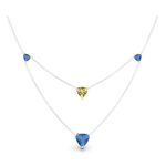 Fehér arany nyaklánc topázzal és gyémánt kővel 1029281-00-3_8