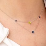 Fehér arany nyaklánc topázzal és gyémánt kővel 1029281-00-3_8