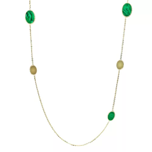 Arany nyaklánc malachit kövekkel 1029672-00-8_0