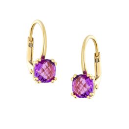 Arany fülbevaló lila kővel 1030035-00-2_1