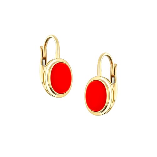 Arany fülbevaló korallal 1030093-00-2_4