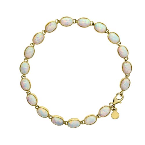 Arany karkötő fehér kővel 1030144-19-6_5