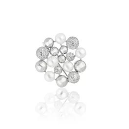   GAURA PEARLS EZÜST BROSS GYÖNGYÖKKEL ÉS CIRKÓNIA KÖVEKKEL 1030914