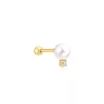 Ania Haie aranyozott ezüst fül piercing gyönggyel, fél pár  E070-14G  1030967