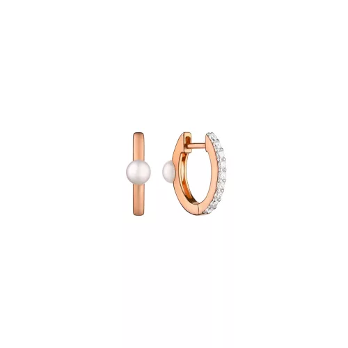 GAURA PEARLS ARANYOZOTT EZÜST FÜLBEVALÓ GYÖNGYÖKKEL ÉS CIRKÓNIA KÖVEKKEL 1032530