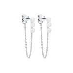 GAURA PEARLS EZÜST FÜLBEVALÓ GYÖNGYÖKKEL ÉS LÁNCCAL 1032539