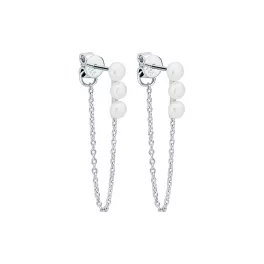   GAURA PEARLS EZÜST FÜLBEVALÓ GYÖNGYÖKKEL ÉS LÁNCCAL 1032539