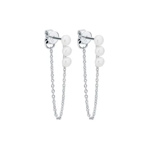 GAURA PEARLS EZÜST FÜLBEVALÓ GYÖNGYÖKKEL ÉS LÁNCCAL 1032539