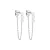 GAURA PEARLS EZÜST FÜLBEVALÓ GYÖNGYÖKKEL ÉS LÁNCCAL 1032539