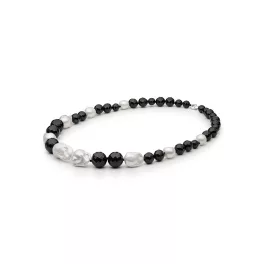   GAURA PEARLS ÓNIX ÉS GYÖNGY NYAKÉK EZÜST ZÁRRAL 1032832