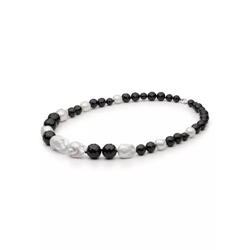 GAURA PEARLS ÓNIX ÉS GYÖNGY NYAKÉK EZÜST ZÁRRAL 1032832