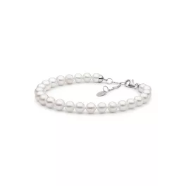 GAURA PEARLS FEHÉR GYÖNGYKARKÖTŐ EZÜST ZÁRRAL 1032841