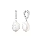 GAURA PEARLS EZÜST FÜLBEVALÓ BAROKK GYÖNGGYEL ÉS CIRKÓNIA KÖVEKKEL 1032847