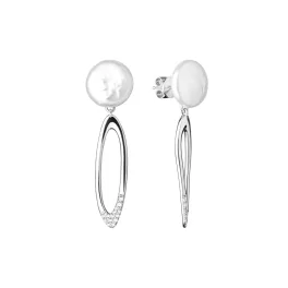   GAURA PEARLS EZÜST FÜLBEVALÓ GYÖNGGYEL (11-12 mm) ÉS CIRKÓNIA KÖVEKKEL 1032848