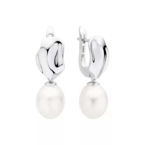 GAURA PEARLS EZÜST FÜLBEVALÓ FEHÉR GYÖNGGYEL 1032853